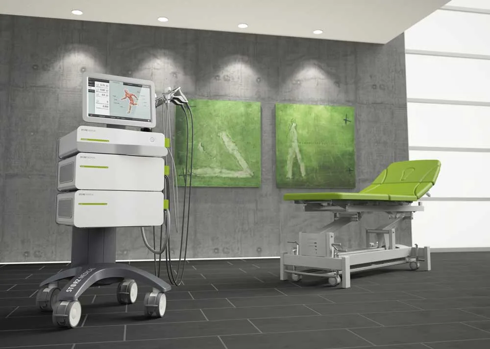 Storz Medical shockwave therapy unit in a treatment room